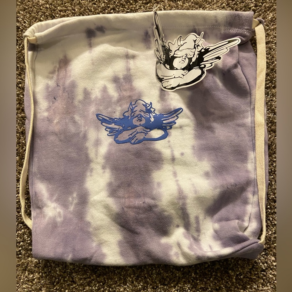 Boys Lie Purple Slushy Tie Dye Cotton Drawstring Bag Unreleased NWT